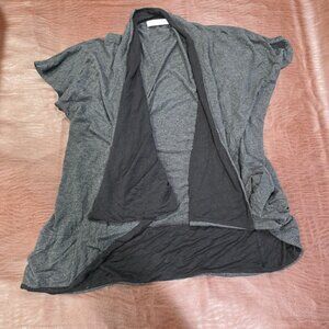 Charlotte Russe Charcoal Gray Open Front Draped Cardigan Shrug - Size Small